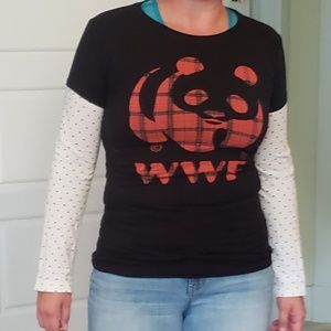 Nearly Vintage WWF Panda Long Sleeve Tee sz XL